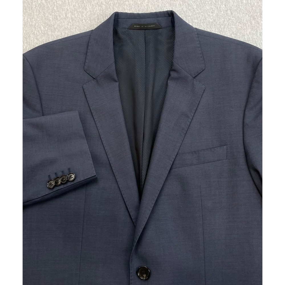 Hugo Boss Blazer Mens 36R Navy Blue Needle Head 100% Wool 2-Button Single Breast